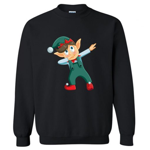 Christmas Dabbing Boy Elf Sweatshirt AI