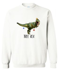 Christmas T-Rex Tree Dinosaur Sweatshirt AI