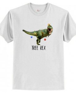 Christmas T-Rex Tree Dinosaur T-Shirt AI