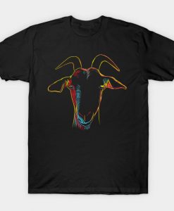 Colorful Goat Head T-Shirt AI