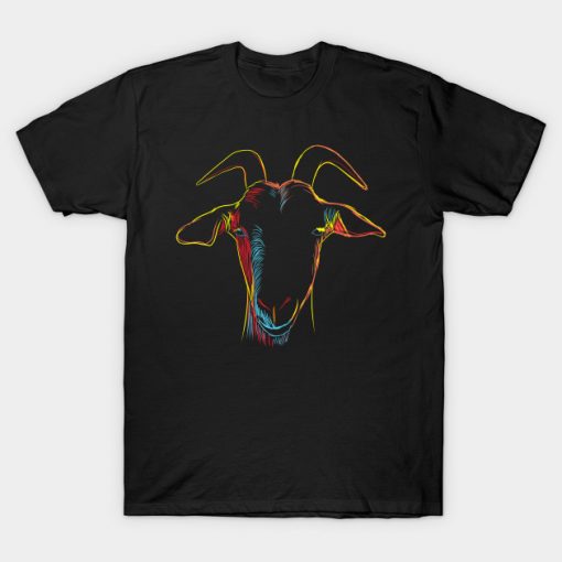 Colorful Goat Head T-Shirt AI