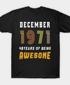 December 1971 Birthday T-Shirt AI