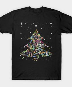 Dragonfly Christmas Tree T-Shirt AI