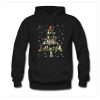 Funny Cats Christmas Tree Ornament Hoodie AI