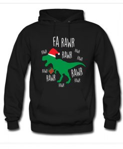 Funny Christmas Santa T Rex Dinosaur Pun Xmas Apparel Hoodie AI