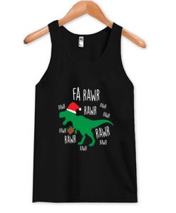 Funny Christmas Santa T Rex Dinosaur Pun Xmas Apparel Tank Top AI