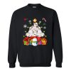 Funny Sheep Christmas Tree Cute Decor Gift Xmas Presents Sweatshirt AI