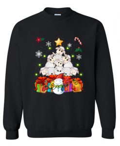 Funny Sheep Christmas Tree Cute Decor Gift Xmas Presents Sweatshirt AI