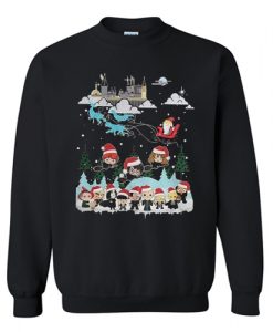 Harry Potter and Santa Claus Christmas Sweatshirt AI
