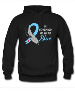 In November We Wear Blue Type 1 Diabete Awareness Gift Hoodie AI