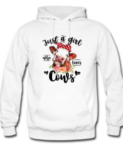 Just A Girl Who Loves Cows Hoodie AI