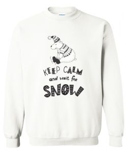 Keep clam and wait for snow Sweatshirt AI