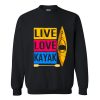 Live Love Kayak Sweatshirt AI