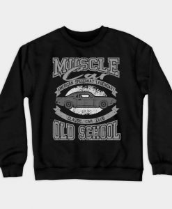 Old School Classic Car Muscle Car Gifts For Car Lovers Crewneck Sweatshirt AI