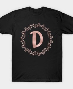 Rose Gold Monogram D T-Shirt AI