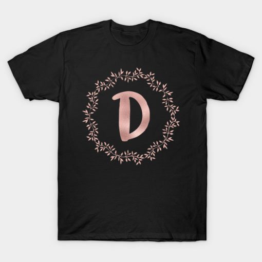 Rose Gold Monogram D T-Shirt AI