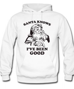 Santa Knows I've Been Good Christmas Hoodie AI