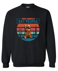 Save Animals Eat People Sweatshirt AI