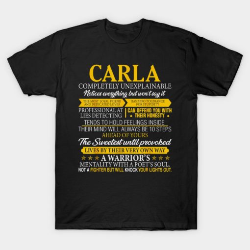 Carla Completely Unexplainable First T-Shirt AI