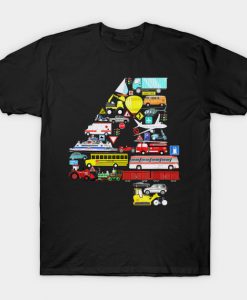 Cars Trucks Modes Of Transport Fourth T-Shirt AI