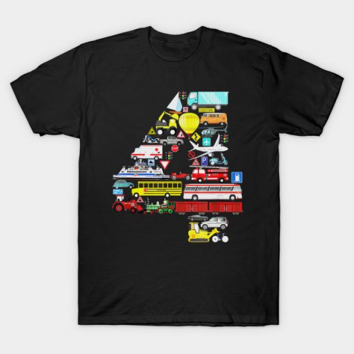 Cars Trucks Modes Of Transport Fourth T-Shirt AI