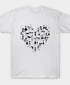 Cat Heart T-Shirt AI