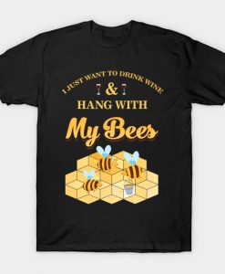 I Just Want To Drink Wine And Hang With T-Shirt AI