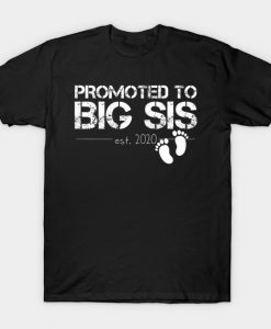 Promoted to Big Sister Shirt 2020 Sis Gift for Girl Women T-Shirt AI