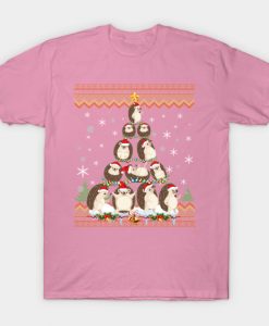 Santa Hedgehog Christmas Tree Funny Hedgehog Lover Lights T Shirt AI