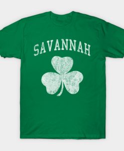 Savannah Georgia Irish Shamrock T-Shirt AI