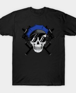 Skull Police Officer Skull T-Shirt AI