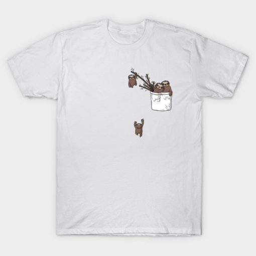 Small Pocket Sloths T-Shirt AI