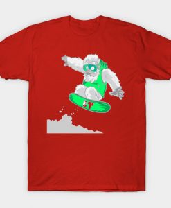 Yeti Snowboarder T-Shirt AI