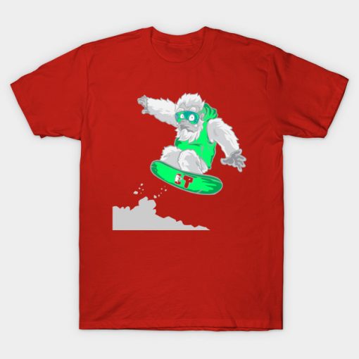 Yeti Snowboarder T-Shirt AI