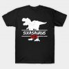 6th Birthday Dinosaur I 6 Years Old T-Rex Gift T-Shirt AI