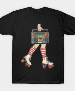 80 s Rollerskates T Shirt AI