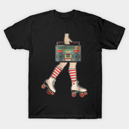 80 s Rollerskates T Shirt AI