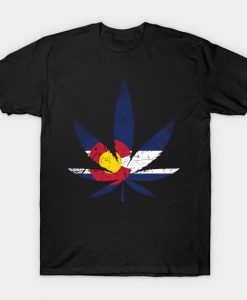 Colorado Flag Cannabis Blunts Weed Marijuana Apparel Gift T-Shirt AI