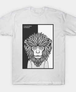 Coppery Titi Monkey Line Art T-Shirt AI