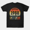 FEBRUARY 1988 Vintage Funny 32nd Birthday Gift T-Shirt AI