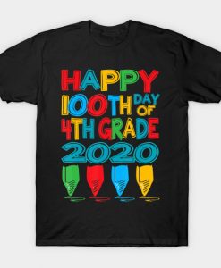 Graduation 100th Day Of 4th Grade Class T-Shirt AI