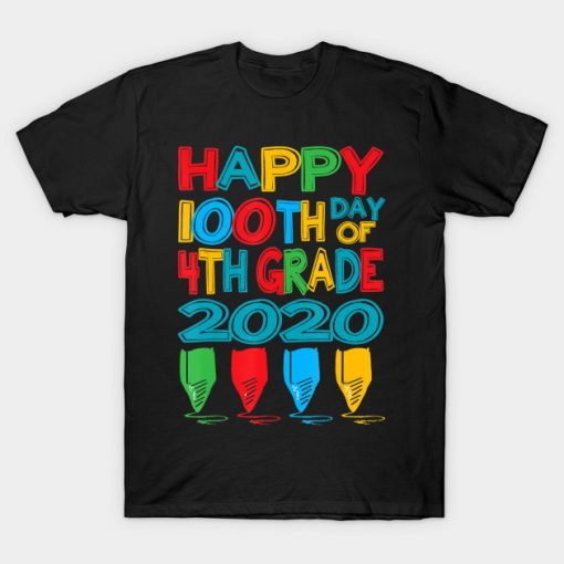 Graduation 100th Day Of 4th Grade Class T-Shirt AI