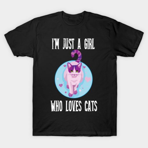 I'm Just A Girl Who Loves Cats T-Shirt AI