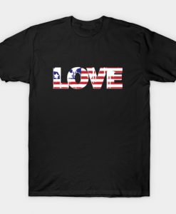 Love USA Flag T-Shirt AI
