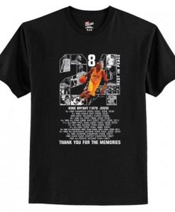 RIP Kobe Bryant number 8 Lakers 24 Thank you for the memories 1978-2020 T-Shirt AI