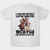 Roleplaying RPG Couple Gift Valentines Day Barbarian Wizard T-Shirt AI