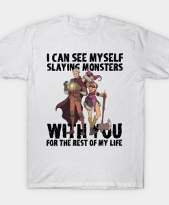 Roleplaying RPG Couple Gift Valentines Day Barbarian Wizard T-Shirt AI