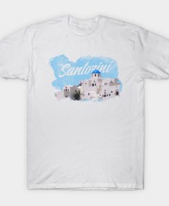 Santorini Greece T-Shirt AI