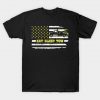 Tow Truck Thin Gold Line American Flag Apparel T-Shirt AI