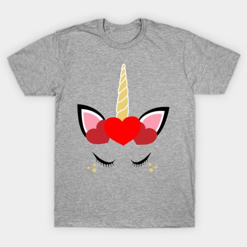 Valentine's Day Unicorn T-Shirt AI